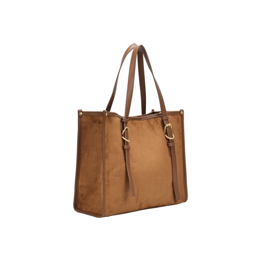 Bolso tote estructurado con asas de hebilla